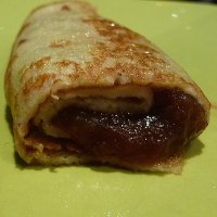 Pannkaka, äppelmos med kanel